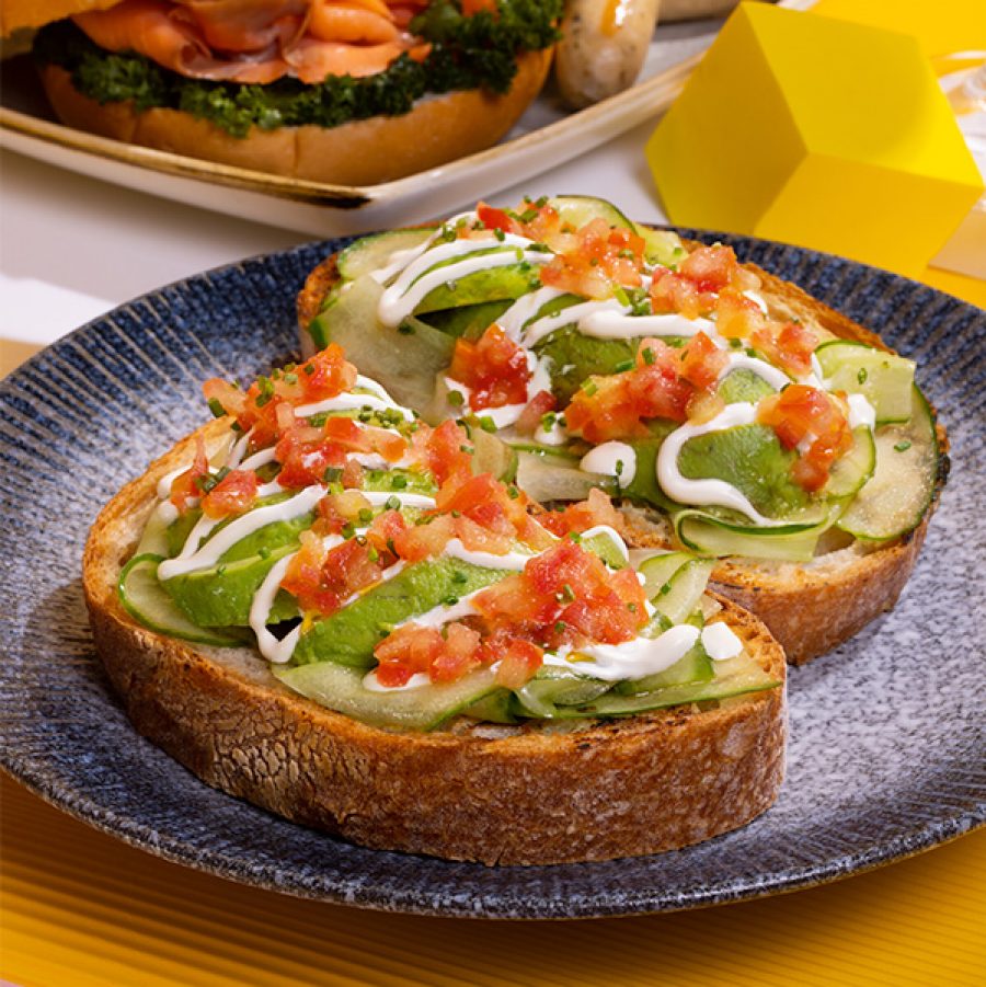 Brunch dishes at I-O-N Cafe, Central Market